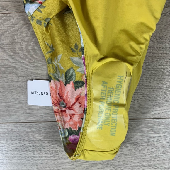 ZIMMERMANN Pattie Bikini Bottom In Floral Print Mustard Rose - Picture 10 of 14